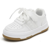 Kruleepo bērnu studentu skola balti apavi mazuļiem meitenes bērniem zēniem gumijas neslīdoši ikdienas apavi āra sportam skriešanas kedas