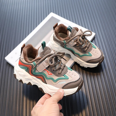 Bērnu siltas plīša kedas Unisex Neslīdoši sporta apavi maziem bērniem, meitenēm, bērniem, brīvā laika apaviem, mazuļiem zēniem, skriešanas apavi 6-16 g.