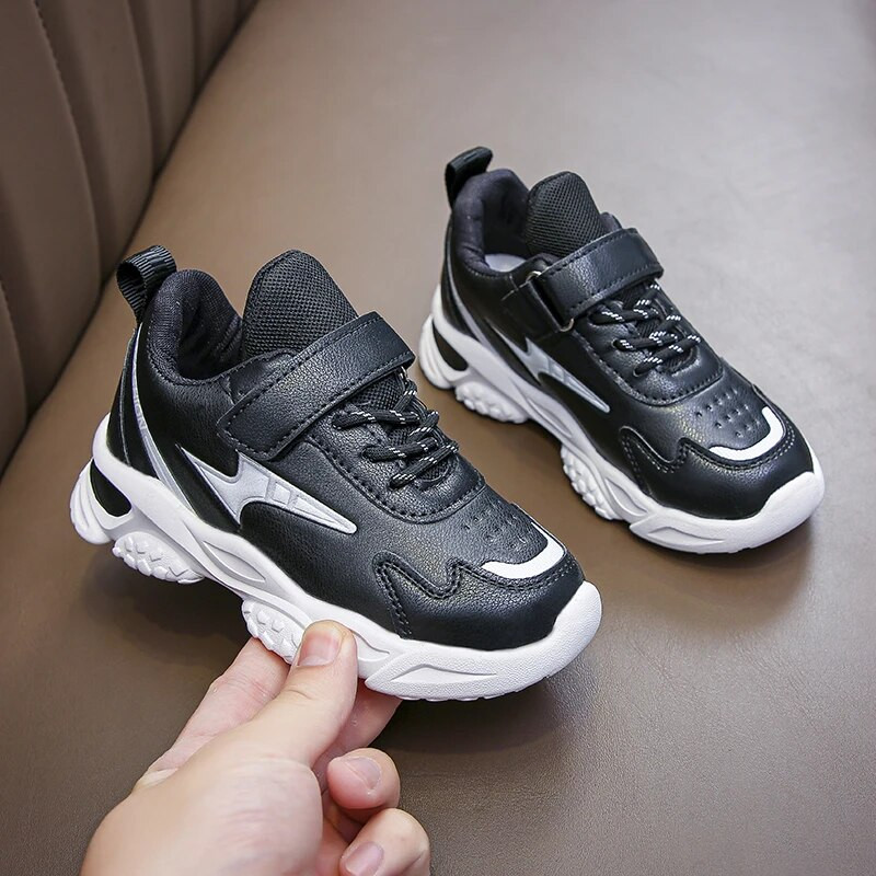 Gyerek bőr alkalmi vaskos tornacipők tipegő fiúknak sportcipők lányoknak TPR edzőcipők gyerek iskolai cipők 6-14 év ősz tél