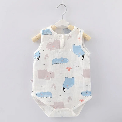 Vasaras mazuļa mājas uzvalks Bodiji jauks multfilmas Lācis Trusis Zēni Meitenes Bērni Kāpšana Pidžama Plānas Jaundzimušie Bērni Guļamdrēbes