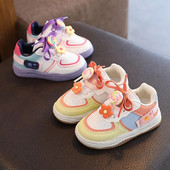 Mood Lastele Lilled Vabaaja tossud Väikelapsed Tüdrukud Spordijalatsid Nahast uisukingad Laste Õpilasjalatsid 3-6 a Sügis Kevad