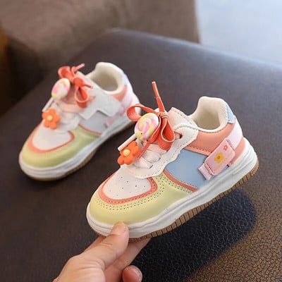 Mood Lastele Lilled Vabaaja tossud Väikelapsed Tüdrukud Spordijalatsid Nahast uisukingad Laste Õpilasjalatsid 3-6 a Sügis Kevad