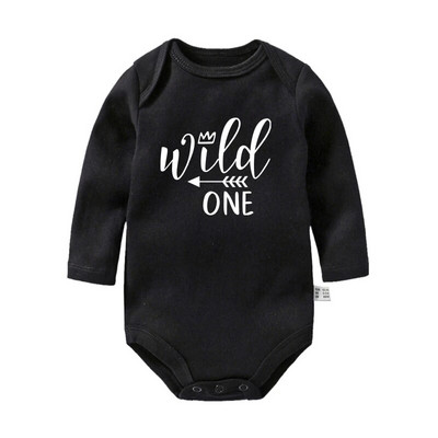 Savvaļas vienas dzimšanas dienas zīdaiņa bodijs zīdaiņa 1. dzimšanas dienas džungļu ballītes tērps Dzīvnieku multfilmas Mazuļu drēbes Mazuļa kombinezons ar garām piedurknēm