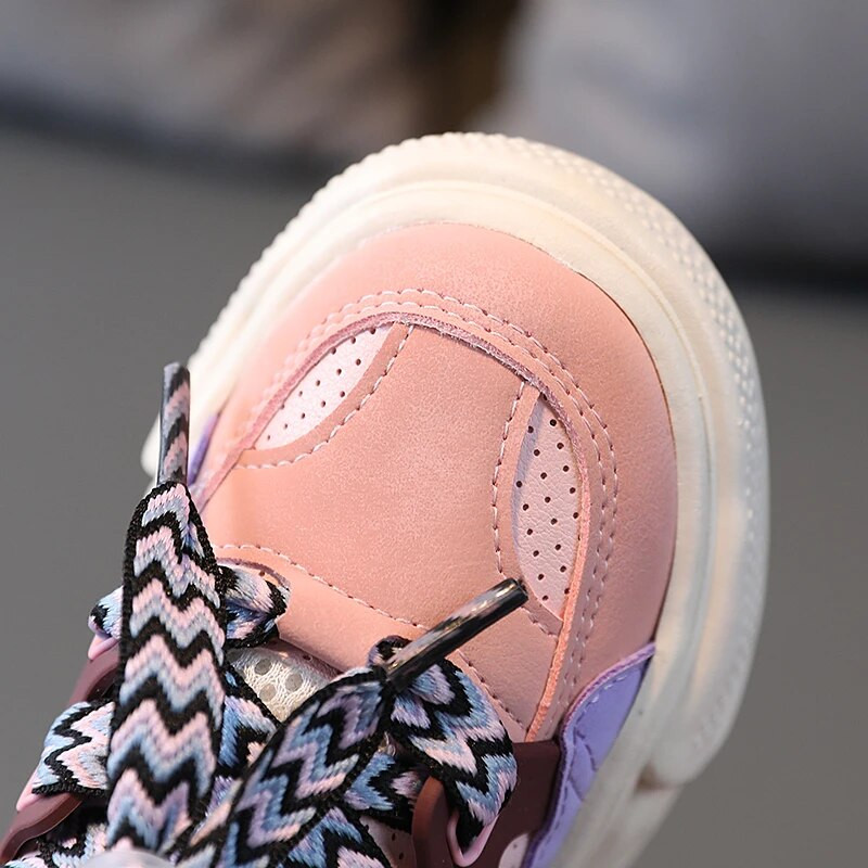 Modes bērnu sporta apavi ar augstu augšējo augšdaļu, meitenēm, zēniem, raibām šņorēm, sporta apavi bērniem, maziem bērniem, ikdienas apavi 3–16 g. rudens pavasaris