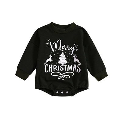 ma&baby 0-24 M Ziemassvētki jaundzimušajam zīdainim, meitenei, zēnam, garajām piedurknēm, kostīmu apdrukai, Ziemassvētku kostīmi