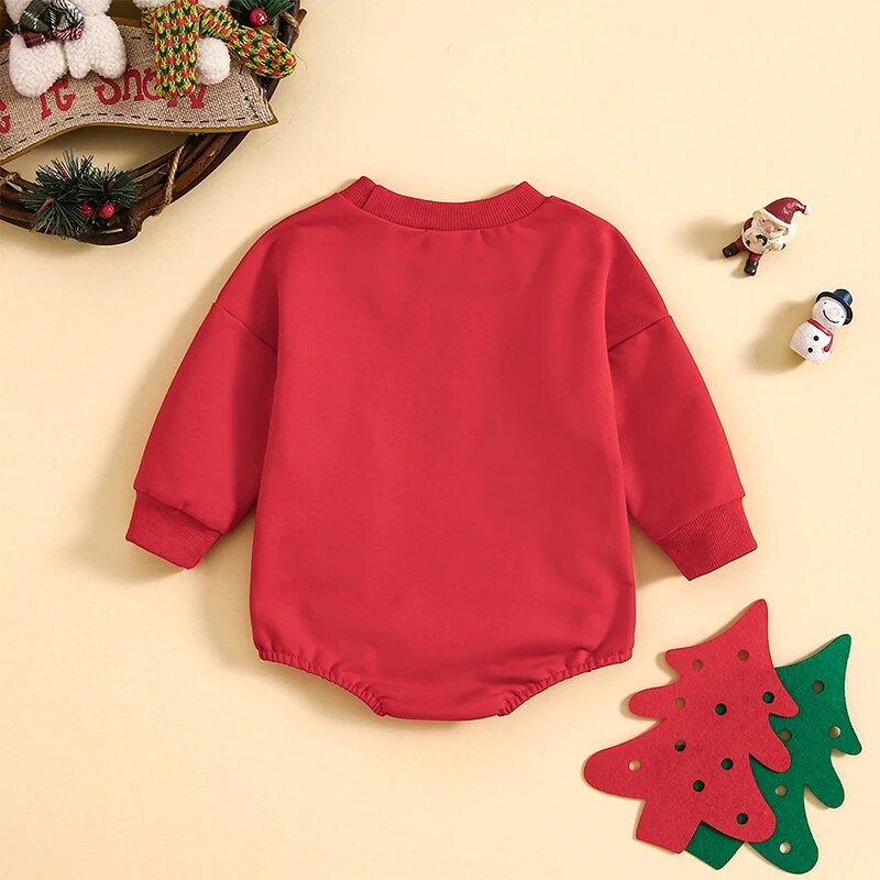 ma&baby 0-24 M Ziemassvētki jaundzimušajam zīdainim, meitenei, zēnam, garajām piedurknēm, kostīmu apdrukai, Ziemassvētku kostīmi