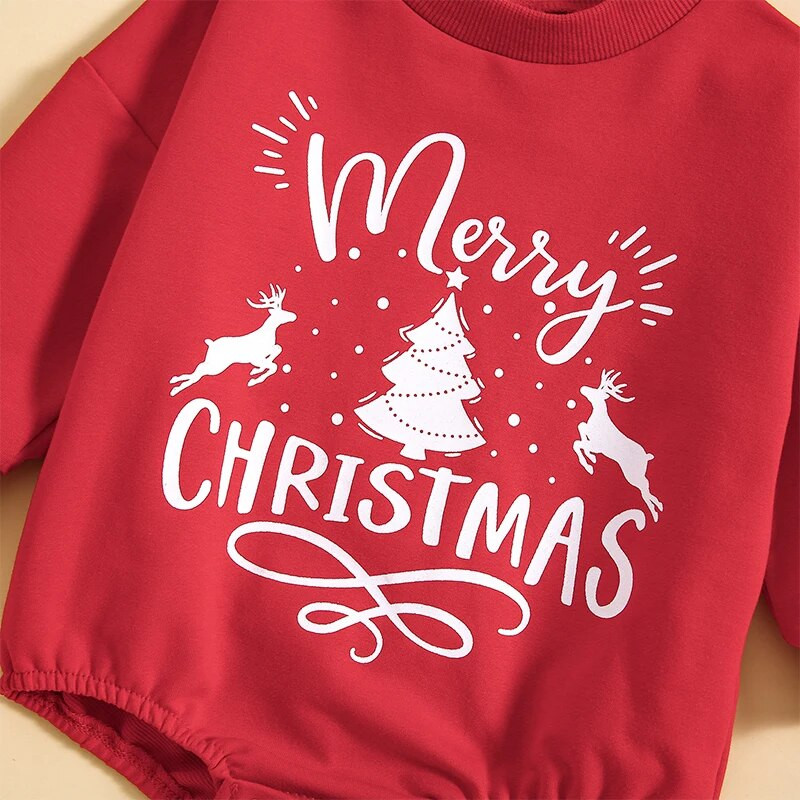 ma&baby 0-24 M Ziemassvētki jaundzimušajam zīdainim, meitenei, zēnam, garajām piedurknēm, kostīmu apdrukai, Ziemassvētku kostīmi