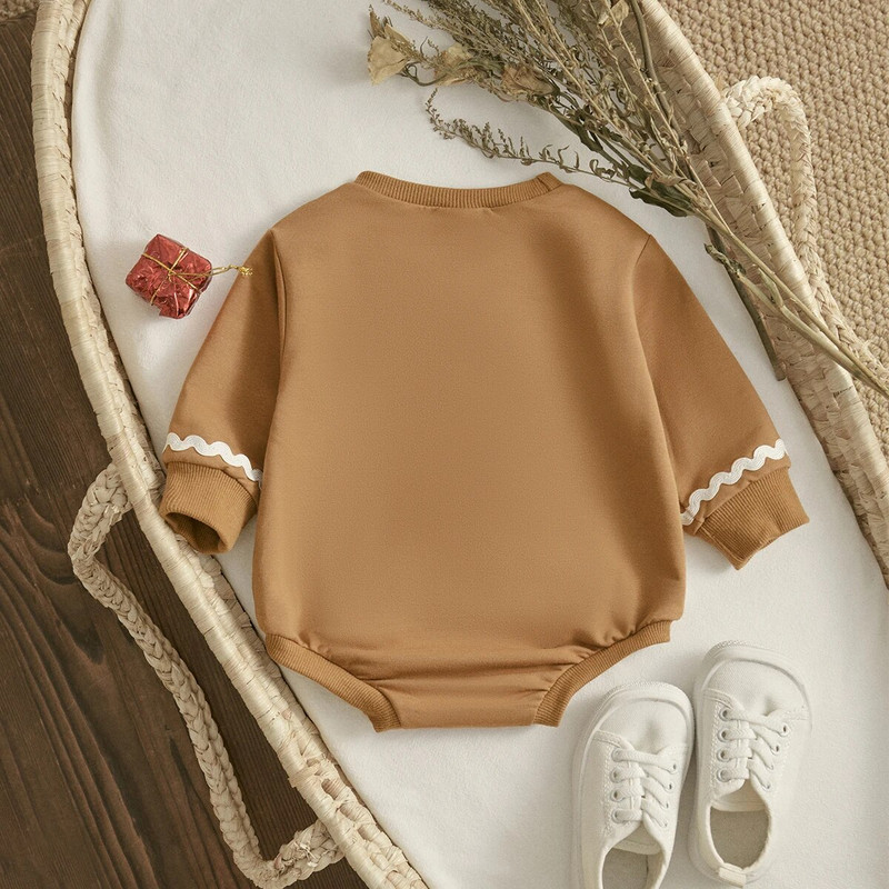 ma&baby 0–18 M Ziemassvētku jaundzimušā zīdaiņa zīdaiņa zīdainis, mazulis, Ziemassvētku kostīms ar garām piedurknēm, bantītis, pom pom kombinezons.