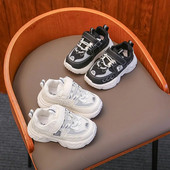 Bērnu ikdienišķas kedas Maziem zēniem meitenēm Ādas sporta apavi Unisex skriešanas apavi Bērnu studentu apavi 3-6 G Tenis Rudens pavasaris