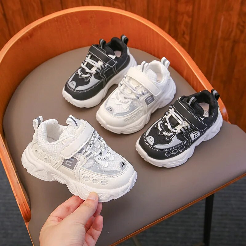 Bērnu ikdienišķas kedas Maziem zēniem meitenēm Ādas sporta apavi Unisex skriešanas apavi Bērnu studentu apavi 3-6 G Tenis Rudens pavasaris