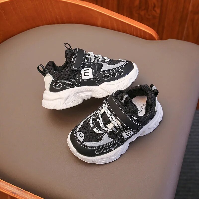 Bērnu ikdienišķas kedas Maziem zēniem meitenēm Ādas sporta apavi Unisex skriešanas apavi Bērnu studentu apavi 3-6 G Tenis Rudens pavasaris