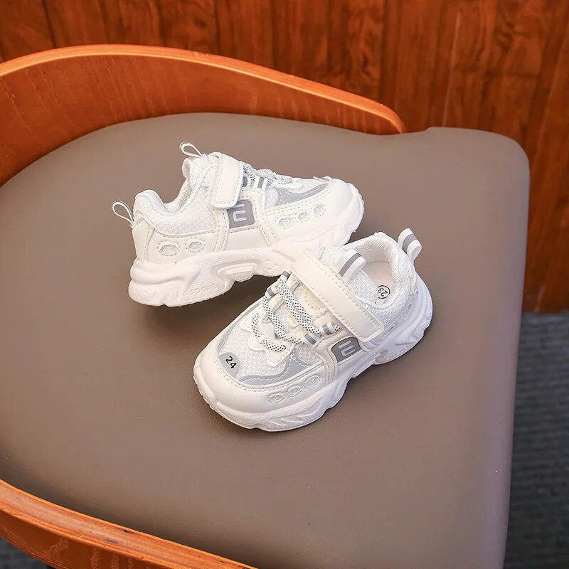 Bērnu ikdienišķas kedas Maziem zēniem meitenēm Ādas sporta apavi Unisex skriešanas apavi Bērnu studentu apavi 3-6 G Tenis Rudens pavasaris