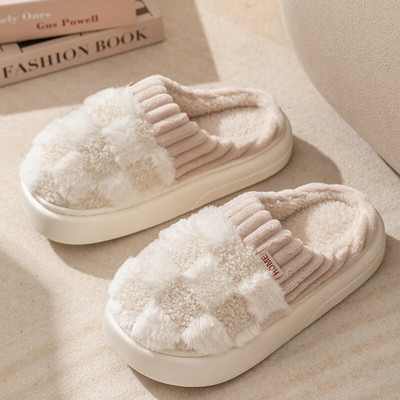 Pūkainas mājas kurpes Sievietēm ziemas siltas čības jaukas truša ausis, mātītes pūkainas plīša čības Mājas iekštelpām ikdienas dāmu mīkstās kurpes