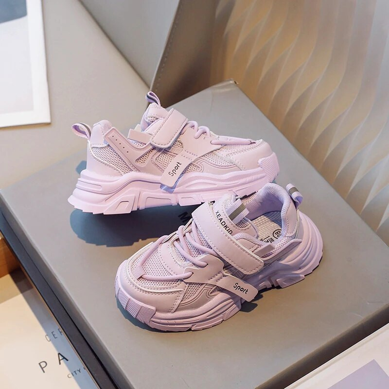 Bērnu elpojošs sieta ikdienas sporta apavi Zēniem Gilrs Neslīdoši, kupli sporta apavi ar mīkstu apakšu tenisa apavi 4-14G Rudens pavasaris