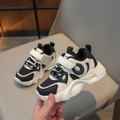 Bērniem Ādas kuplas kedas Bērniem Siltas plīša ikdienas sporta apavi Maziem zēniem Meitenēm skriešanas apavi Teniss 6-16G ziema rudens