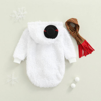 Ma&Baby 3-24M Χριστουγεννιάτικο νεογέννητο μωρό κοριτσάκι αγόρι χιονάνθρωπος Ζεστό μακρυμάνικο ολόσωμο κοστούμι Χριστουγεννιάτικο πάρτι κοστούμια d95