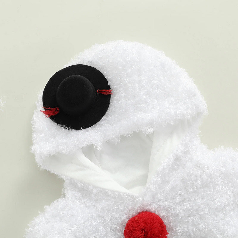 Ma&Baby 3-24M Ziemassvētki Jaundzimušais Zīdainis Meitene Puika Sniegavīrs Romperi Silts Garām Piedurknēm Kombinezons Ziemassvētku ballīte Apģērbi Kostīmi d95