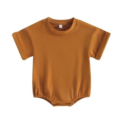 Kūdikiams berniukams Mergaitėms Vasaros laisvalaikio šliaužtinukai Drabužiai Tvirtai trumpomis rankovėmis O formos iškirpte Laisvi Kombinezonai Kostiumai Mažiems Kombinezonai Drabužiai