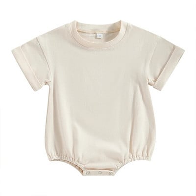 Kūdikiams berniukams Mergaitėms Vasaros laisvalaikio šliaužtinukai Drabužiai Tvirtai trumpomis rankovėmis O formos iškirpte Laisvi Kombinezonai Kostiumai Mažiems Kombinezonai Drabužiai