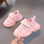 Детски лъскави масивни маратонки Малки момчета Момичета Лачена кожа Ежедневни спортни обувки TPR Унисекс Ученически обувки 3-6 г. Есен Пролет