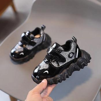 Παιδικά γυαλιστερά χονδρά αθλητικά παπούτσια για μικρά αγόρια για κορίτσια λουστρίνι Casual TPR Αθλητικά παπούτσια Unisex Σχολικά παπούτσια 3-6Y Φθινόπωρο Άνοιξη