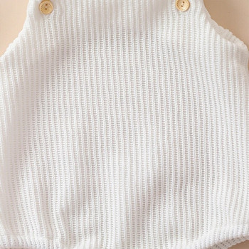 Βρεφικό ανοιξιάτικο φθινοπωρινό σετ ρούχων Πλεκτό Romper Τρίγωνο με κουμπιά καβάλου Ολόσωμη φόρμα SlingToddler Βρεφικά αγόρια για κορίτσια 0-3 ετών