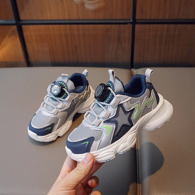 Vaikams kvėpuojantys laisvalaikio stambūs sportbačiai Gilrs Star Neslystantys sportiniai batai berniukams minkšta apačia teniso bateliai 6–16 m. rudens pavasaris