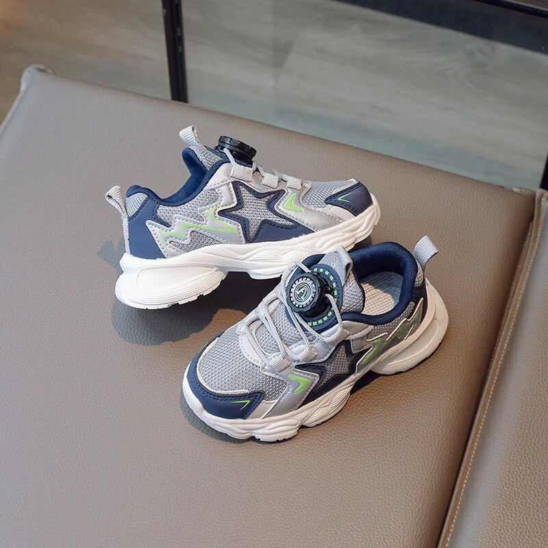 Vaikams kvėpuojantys laisvalaikio stambūs sportbačiai Gilrs Star Neslystantys sportiniai batai berniukams minkšta apačia teniso bateliai 6–16 m. rudens pavasaris