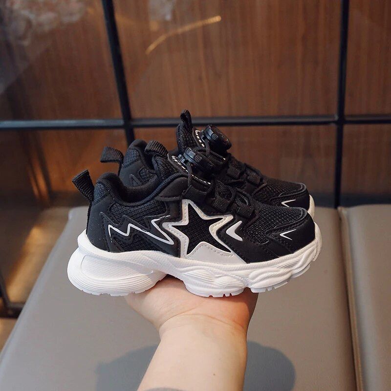 Vaikams kvėpuojantys laisvalaikio stambūs sportbačiai Gilrs Star Neslystantys sportiniai batai berniukams minkšta apačia teniso bateliai 6–16 m. rudens pavasaris