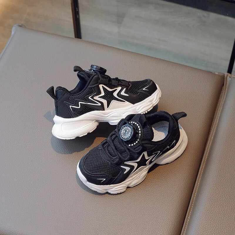 Vaikams kvėpuojantys laisvalaikio stambūs sportbačiai Gilrs Star Neslystantys sportiniai batai berniukams minkšta apačia teniso bateliai 6–16 m. rudens pavasaris