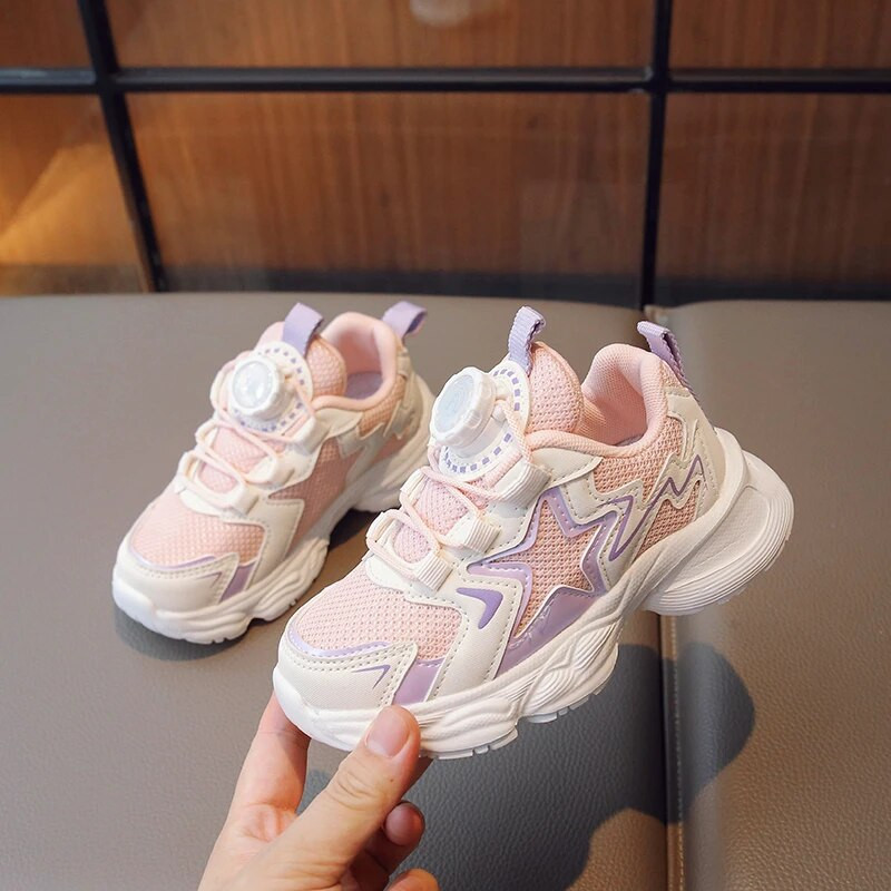 Vaikams kvėpuojantys laisvalaikio stambūs sportbačiai Gilrs Star Neslystantys sportiniai batai berniukams minkšta apačia teniso bateliai 6–16 m. rudens pavasaris