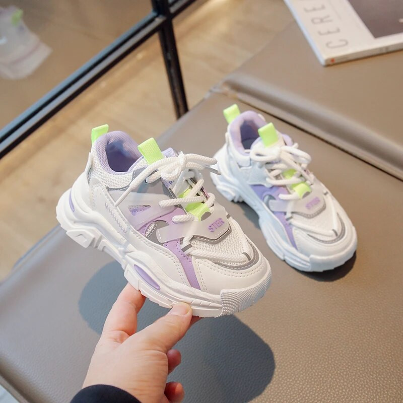 Παιδικά δικτυωτά αναπνέοντα καθημερινά αθλητικά παπούτσια για κορίτσια Αγόρια επώνυμα αθλητικά παπούτσια Παιδικά Unisex ελαφριά παπούτσια τένις 6-16 ετών Φθινόπωρο Άνοιξη