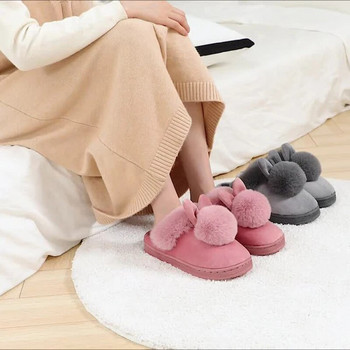 Unisex Χειμερινές χαριτωμένες ζεστές βελούδινες γυναικείες παντόφλες Αντιολισθητικές αντιολισθητικές για το σπίτι για το σπίτι βαμβακερά παπούτσια