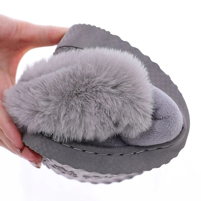 Unisex žiemos mielos šiltos pliušinės moteriškos šlepetės poros vidaus neslystančios namų skaidrės pirštų apvyniojimas namų medvilniniai batai