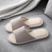 Pavasaris Ruduo Šiltas Namai Vyriški Medvilninės Lininės Šlepetės Mieli Neslystantys batai Stori Minkštas Padas Vidinis Miegamasis Moteriškas Grindys Tylus