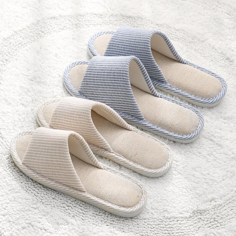 Pavasaris Ruduo Šiltas Namai Vyriški Medvilninės Lininės Šlepetės Mieli Neslystantys batai Stori Minkštas Padas Vidinis Miegamasis Moteriškas Grindys Tylus