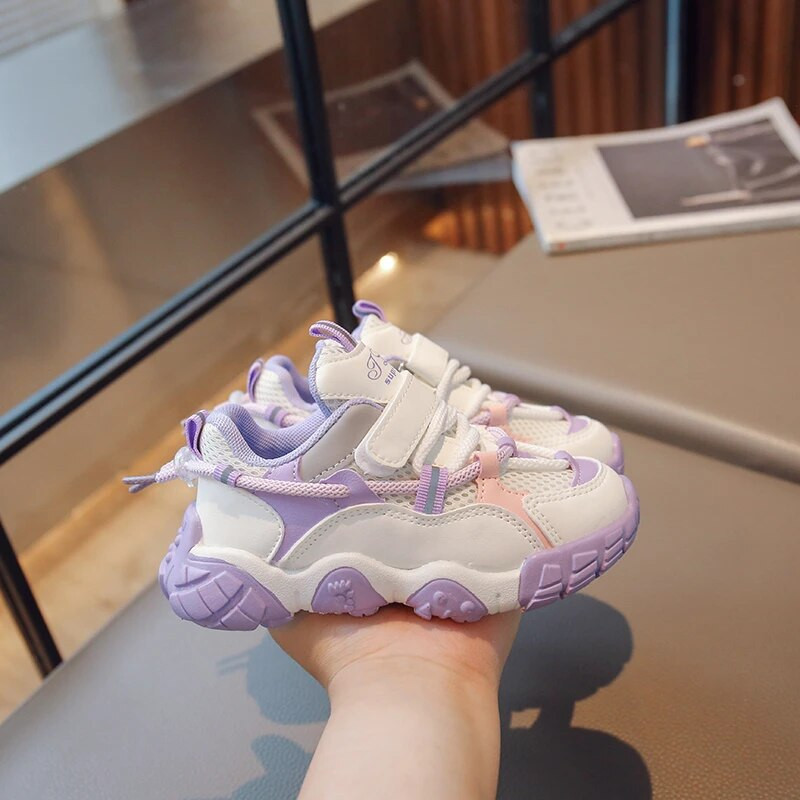 Παιδικά δικτυωτά καθημερινά αθλητικά παπούτσια Girs Αγόρια Παπούτσια για τρέξιμο που αναπνέουν Παιδικά παπούτσια εξωτερικού χώρου Ελαφρύ αθλητικό τένις Άνοιξη φθινόπωρο 6-16 ετών