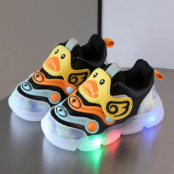 Бебешки светодиодни обувки за деца Светещи маратонки Дишащи обувки за малки деца за деца Момчета Момичета Светещи обувки с LED светлини