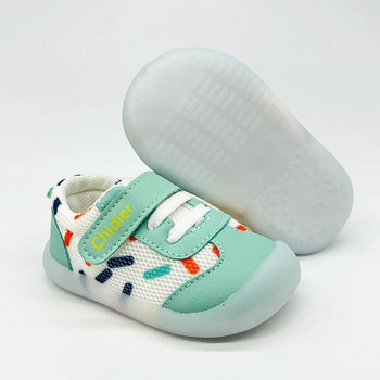 Бебешки маратонки за момичета и момчета Pocar на точки с гумени подметки Нехлъзгащи се пръсти против удари Бебешки обувки за малко дете