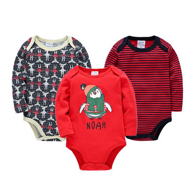 2023 Baby Body Body 3 db tavaszi pamut lány ruhák hosszú ujjú rajzfilm nyomat újszülött test bebe ruházat