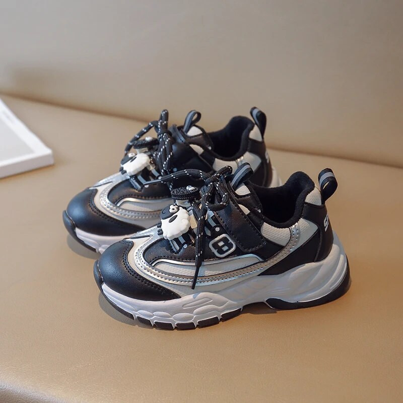 Žiemos vaikams šilti aksominiai stambūs sportbačiai mažiems mergaitėms berniukams laisvalaikio sportiniai batai vaikams kūdikiams su raišteliais stora apačia Tenisas 6-16Y