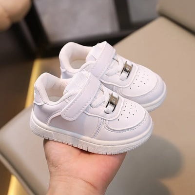 Παιδικά παιδικά παπούτσια για βρέφη Ανοιξιάτικα και φθινοπωρινά Παπούτσια για περπάτημα για αγόρια Μαλακή αντιολισθητική σόλα Κοριτσίστικα αναπνεύσιμα αθλητικά Little White
