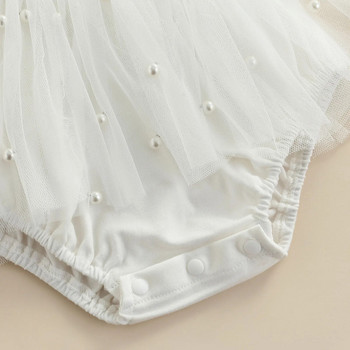 Ma&Baby 0-24M Πριγκίπισσα Νεογέννητο Βρέφος Κοριτσάκια Romper Lace Pearl Tutu Ολόσωμη φόρμα Playsuit Sunsuit Κοστούμια γενεθλίων D35