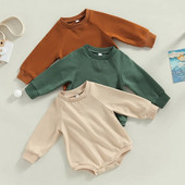 0-24 M zīdaiņiem, meitenēm, zēniem, sporta krekli, vienkrāsainiem džemperiem, garām piedurknēm, kombinezoni ar kakla izgriezumu.