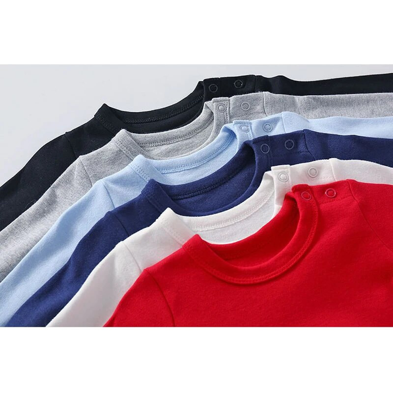 Orgaanilisest puuvillast vastsündinu riided ühevärvilised täisvarrukatega imikute kampsunid, tüdrukud 0–2 a.