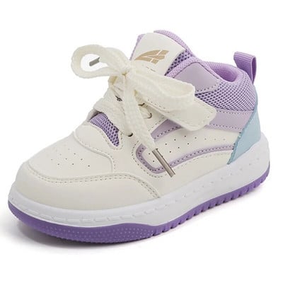 Kruleepo για αγόρια αναπνεύσιμα ψηλά αθλητικά αθλητικά παπούτσια για τρέξιμο Παιδικά παιδικά παιδικά PU δερμάτινα casual παπούτσια τένις εξωτερικού χώρου