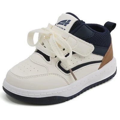 Kruleepo για αγόρια αναπνεύσιμα ψηλά αθλητικά αθλητικά παπούτσια για τρέξιμο Παιδικά παιδικά παιδικά PU δερμάτινα casual παπούτσια τένις εξωτερικού χώρου