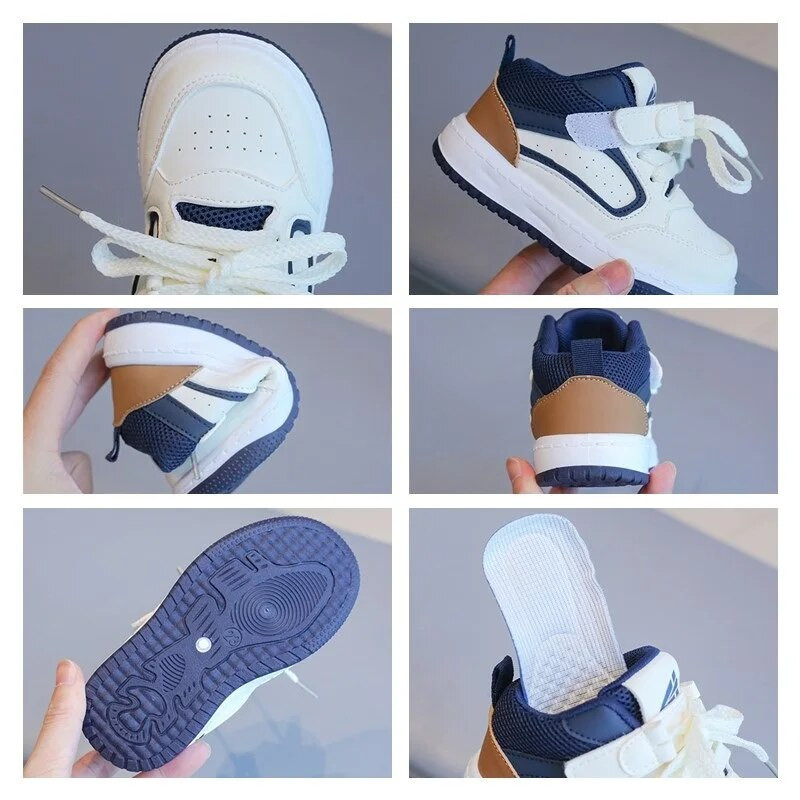 Kruleepo για αγόρια αναπνεύσιμα ψηλά αθλητικά αθλητικά παπούτσια για τρέξιμο Παιδικά παιδικά παιδικά PU δερμάτινα casual παπούτσια τένις εξωτερικού χώρου