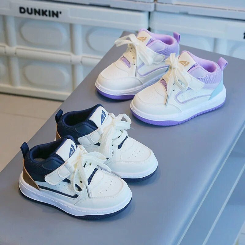 Kruleepo για αγόρια αναπνεύσιμα ψηλά αθλητικά αθλητικά παπούτσια για τρέξιμο Παιδικά παιδικά παιδικά PU δερμάτινα casual παπούτσια τένις εξωτερικού χώρου