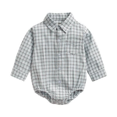 Sanlutozi ruuduline puuvillane beebipoiste bodid pikkade varrukatega beebiriided moodne vastsündinud body poisile